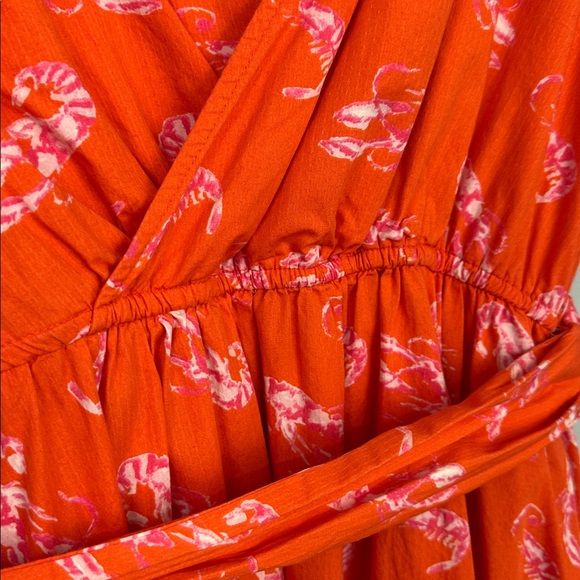 Anthropologie Maeve Plus Size Mainely Lobster Wrap Mini Dress Sz 2X - Picture 9 of 16